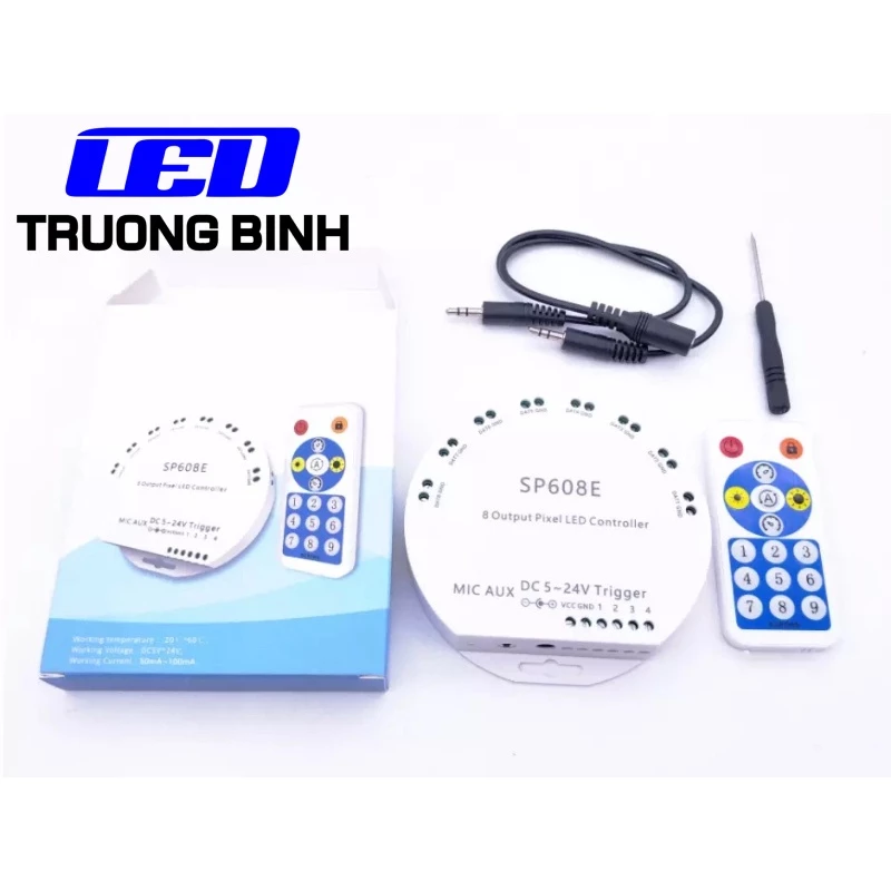SP608E ĐIỀU KHIỂN LED FULL MÀU ARGB WS2812B WS2811 UCS1903 NHÁY THEO NHẠC 8 CỔNG ĐỘC LẬP HỖ TRỢ APP - Hình ảnh 2