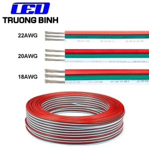 DÂY ĐIỆN 3 LÕI MẠ THIẾC 3PIN CHỐNG OXY HÓA AWG22 AWG20 AWG18 CHO LED FULL MÀU ARGB WS2812B WS2811