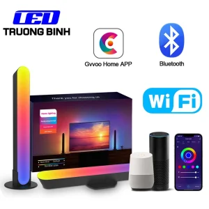 HCP061 CỘT ĐÈN LED FULL MÀU NHÁY THEO NHẠC CHO MÁY TÍNH ĐỂ BÀN ĐIỀU KHIỂN QUA APP