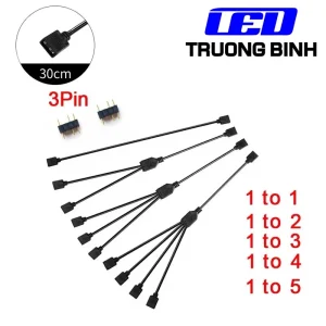 DÂY CHIA TÍN HIỆU ARGB SANG 5V3PIN KẾT NỐI LED FULL MÀU WS2812B VỚI MÁY TÍNH