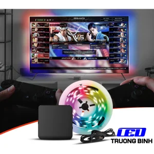 AMBILIGHT VỚI APP TUYA ĐIỀU KHIỂN LED FULL MÀU ARGB NEOPIXEL WS2812B 60LED/MÉT 5V HẮT VIỀN PC