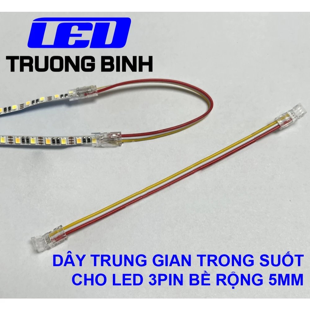ĐẦU NỐI NHANH TRONG SUỐT 3PIN KHÔNG CẦN HÀN CHÌ BỀ RỘNG 5MM CHO LED 3 DÂY - Hình ảnh 3