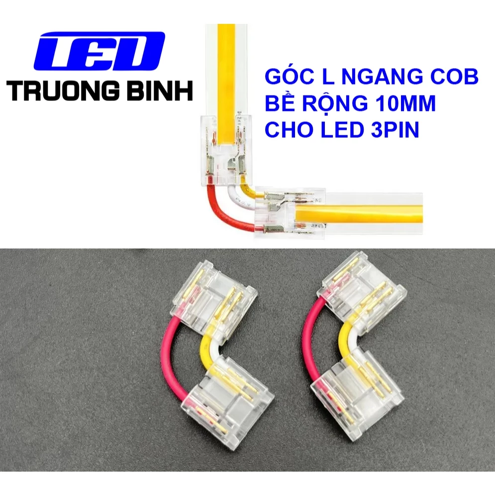 ĐẦU NỐI NHANH COB TRONG SUỐT 3PIN KHÔNG CẦN HÀN CHÌ BỀ RỘNG 10MM CHO LED DÂY FULL MÀU COB WS2811 WS2812B - Hình ảnh 6