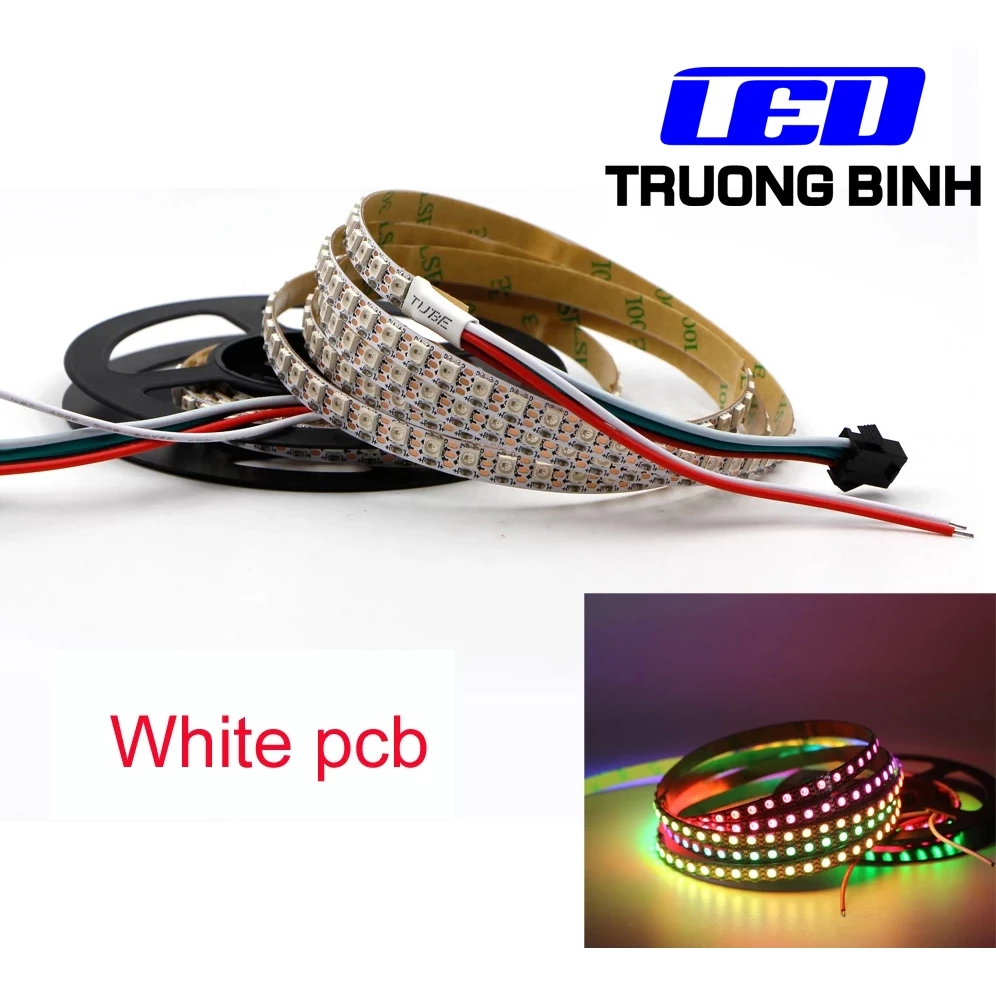 ĐÈN LED FULL MÀU ARGB NEOPIXEL WS2812B 5V 144 LED/MÉT BỀ RỘNG 7.5MM DÂY 1 MÉT - Hình ảnh 2