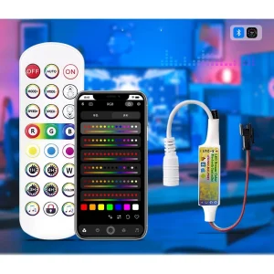BLE005 ĐIỀU KHIỂN LED FULL MÀU ARGB WS2812B WS2811 UCS1903 NHÁY THEO NHẠC HỖ TRỢ APP VÀ REMOTE
