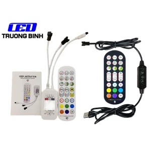 BL324 ĐIỀU KHIỂN LED FULL MÀU ARGB WS2812B WS2811 UCS1903 NHÁY THEO NHẠC HỖ TRỢ APP VÀ REMOTE