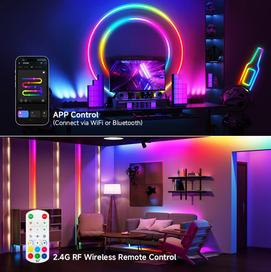 SP668E BỘ ĐIỀU KHIỂN LED FULL MÀU ARGB NEOPIXEL WS2812B WS2811 UCS1903 NHÁY THEO NHẠC DIY HIỆU ỨNG - Hình ảnh 6
