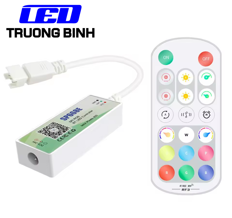 SP668E BỘ ĐIỀU KHIỂN LED FULL MÀU ARGB NEOPIXEL WS2812B WS2811 UCS1903 NHÁY THEO NHẠC DIY HIỆU ỨNG