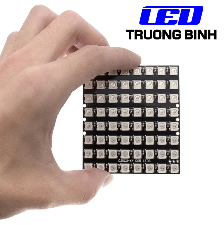 MODULE LED MA TRẬN FULL MÀU ARGB WS2812B 5V 64BIT 8X8 100BIT 10X10 256BIT 16X16