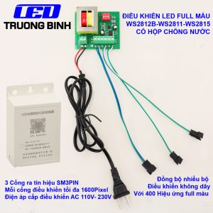 CSY003 ĐIỀU KHIỂN LED FULL MÀU ĐỒNG BỘ KHÔNG DÂY TRANG TRÍ BẢNG HIỆU VIỀN TÒA NHÀ QUẤN CÂY WS2812B WS2811 WS2815