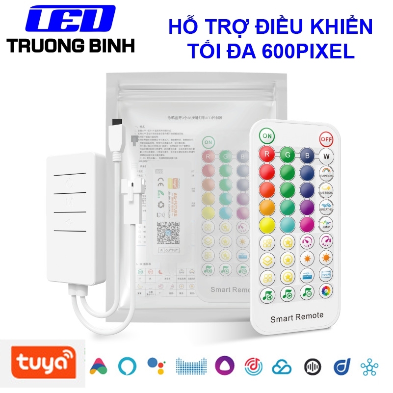 TY07 TY07W TUYA BỘ ĐIỀU KHIỂN LED FULL MÀU ARGB WS2812B WS2811 UCS1903 NHÁY THEO NHẠC HỖ TRỢ APP WIFI
