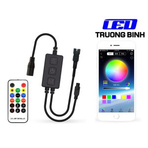 BLE008 ĐIỀU KHIỂN LED FULL MÀU NEOPIXEL ARGB WS2812 WS2811 WS2815 NHÁY THEO NHẠC HỖ TRỢ APP REMOTE
