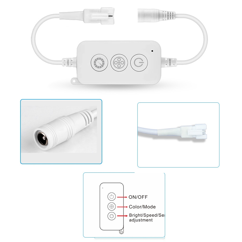 OP103 BỘ ĐIỀU KHIỂN LED FULL MÀU ARGB WS2812 WS2811 WS2815 NHÁY THEO NHẠC HỖ TRỢ REMOTE - Hình ảnh 5