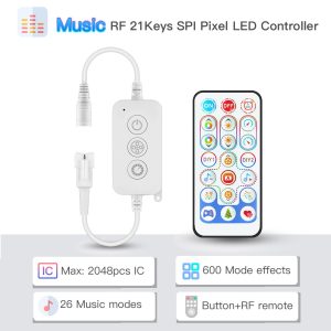OP103 BỘ ĐIỀU KHIỂN LED FULL MÀU ARGB WS2812 WS2811 WS2815 NHÁY THEO NHẠC HỖ TRỢ REMOTE